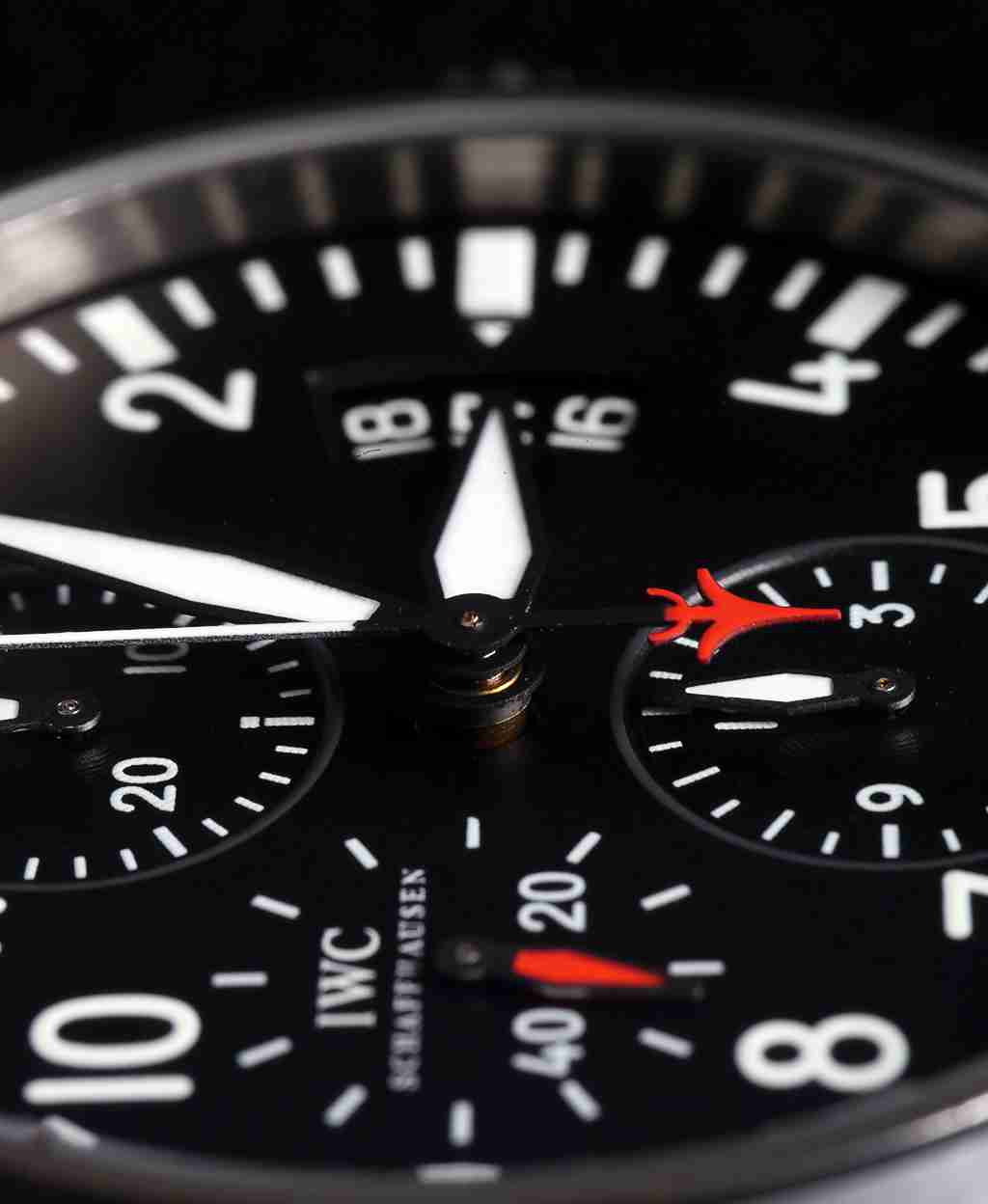 Black Dial Replica IWC Pilot Chronograph Top Gun Ceramic 44mm Watch For New Year