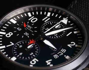 Black Dial Replica IWC Pilot Chronograph Top Gun Ceramic 44mm Watch For New Year