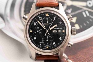 Stainless Steel Replica IWC Pilot Automatic Double Chronograph Watch Review