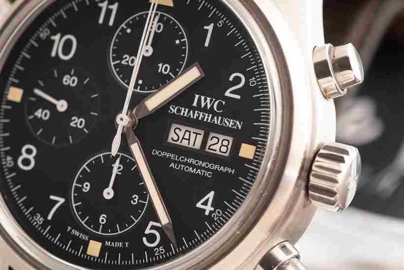Stainless Steel Replica IWC Pilot Automatic Double Chronograph Watch Review