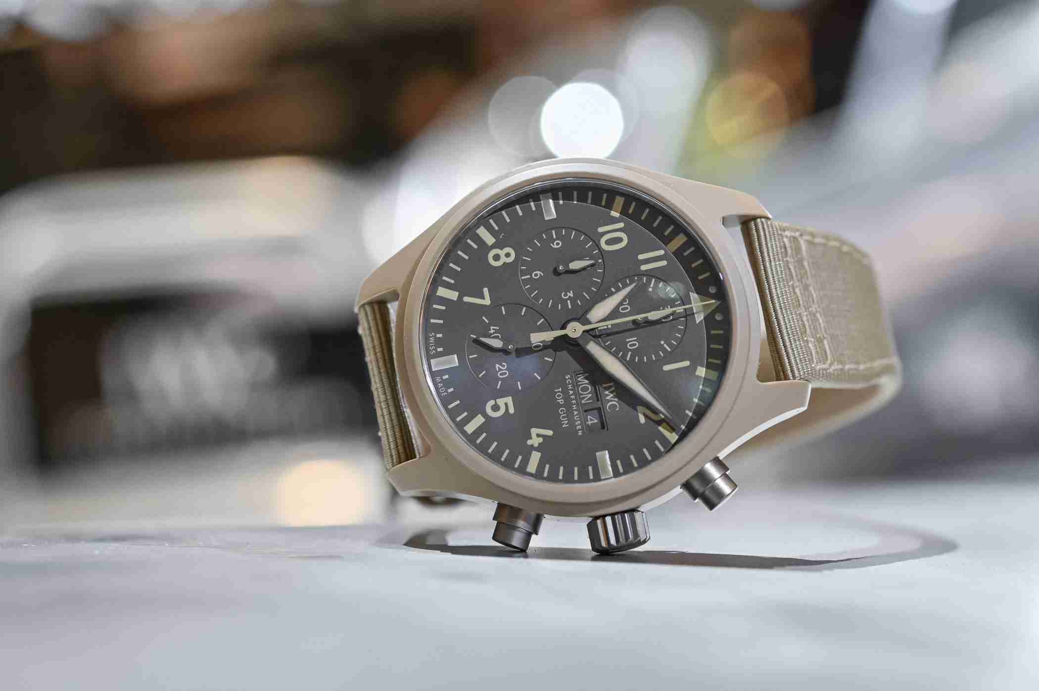 The Mojave Desert IWC Pilot's Chronograph TOP GUN Edition Brown Dial 44.5mm IW389103 Replica Watch For 2019 President's Day