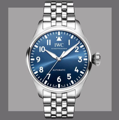 New Replica IWC Big Pilot Automatic Black And Blue Dial Steel 43mm Watches Guide 3