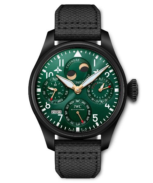 Replica IWC Big Pilot’s Watch Perpetual Calendar Limited Edition Racing Green IW503005 3